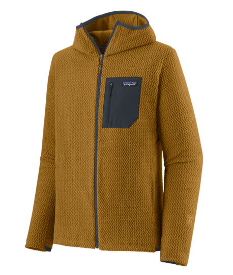 PATAGONIA R1 AIR FULL ZIP HOODY POLAR CON CAPUCHA HOMBRE NARANJA