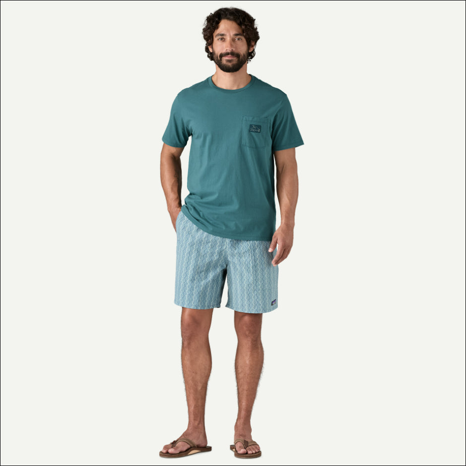 PATAGONIA CAMISETA FLIYING FISH TIDES - ORGANIC POCKET HOMBRE WETLAND BLUE