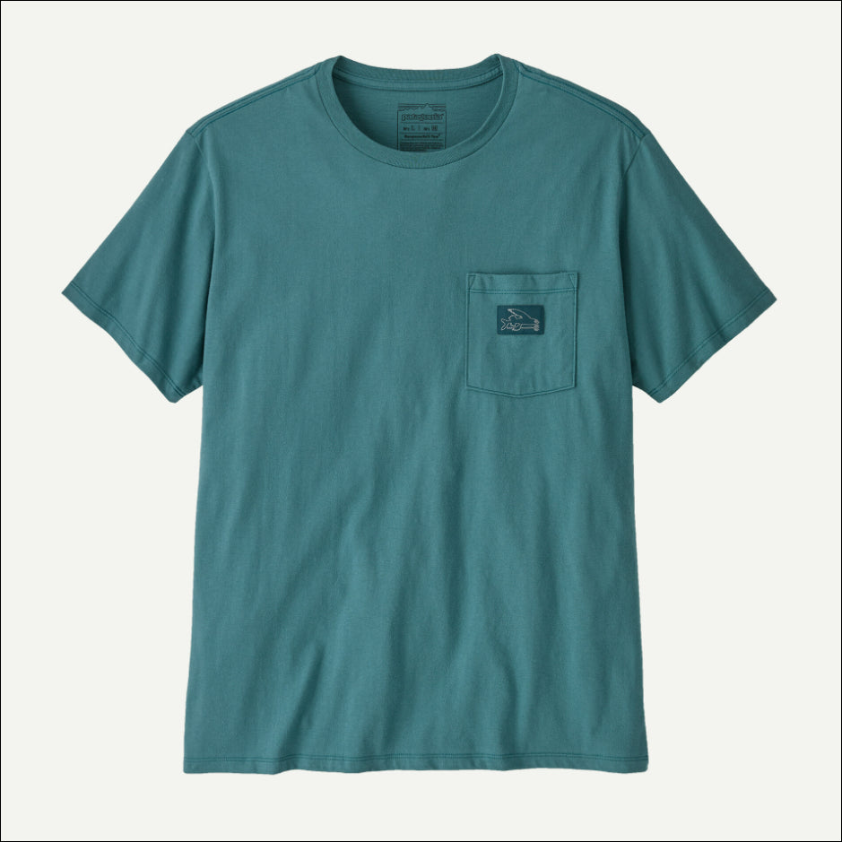 PATAGONIA CAMISETA FLIYING FISH TIDES - ORGANIC POCKET HOMBRE WETLAND BLUE