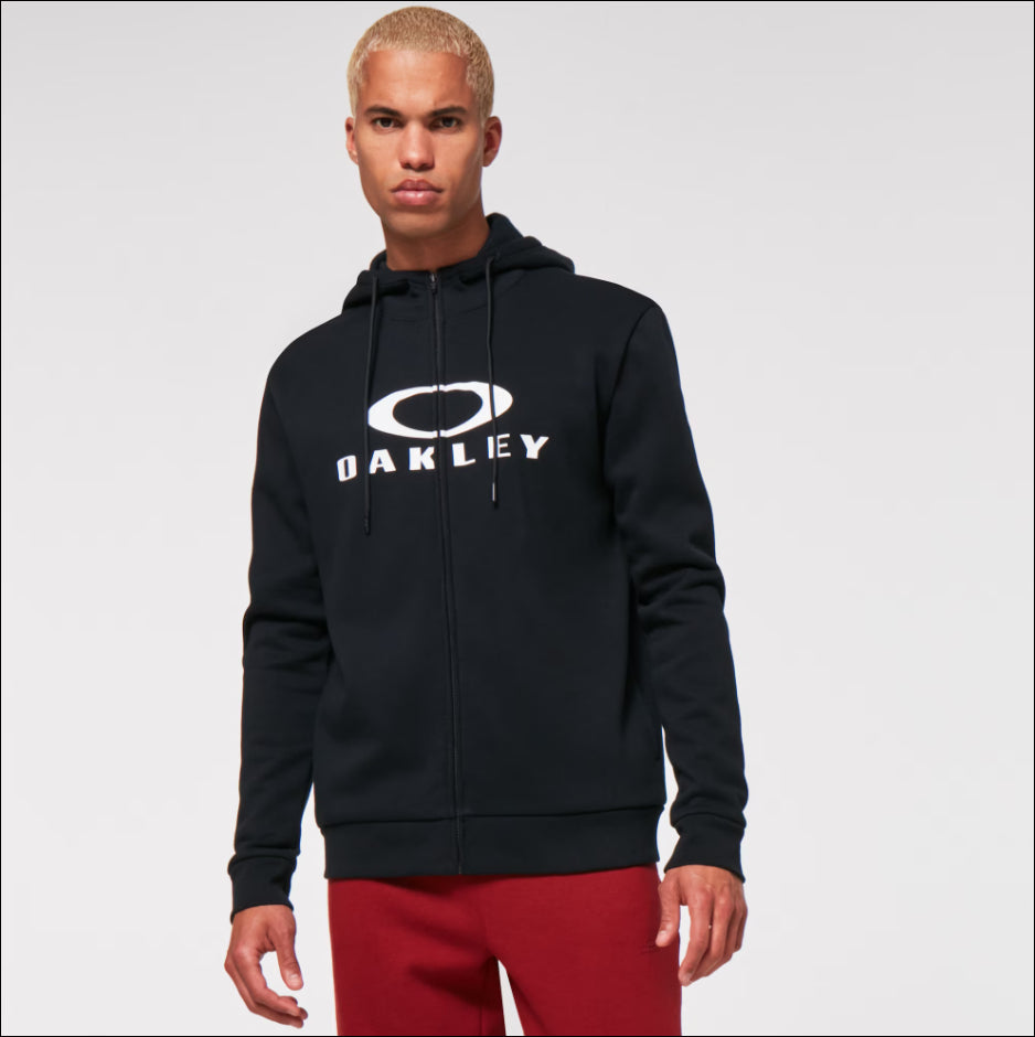 OAKLEY SUDADERA BARK FZ HOODIE2.0 HOMBRE BLACK WHITE