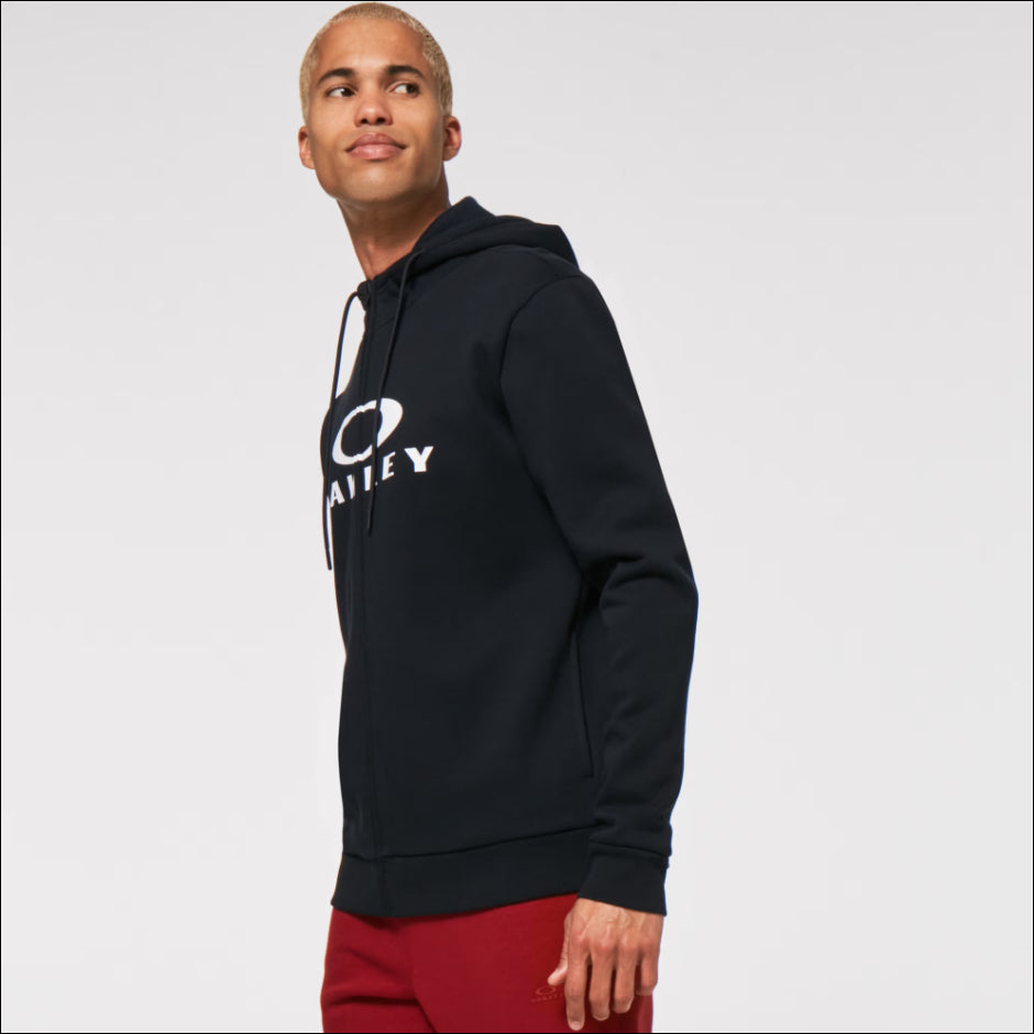 OAKLEY SUDADERA BARK FZ HOODIE2.0 HOMBRE BLACK WHITE