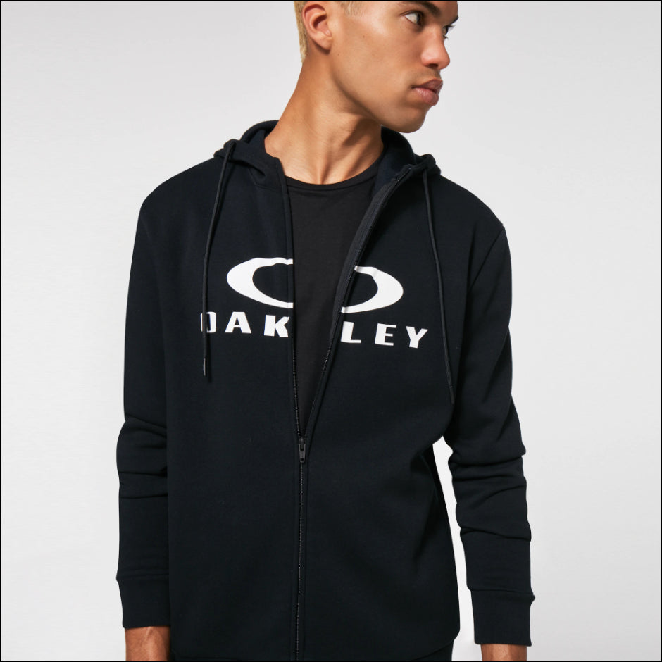 OAKLEY SUDADERA BARK FZ HOODIE2.0 HOMBRE BLACK WHITE