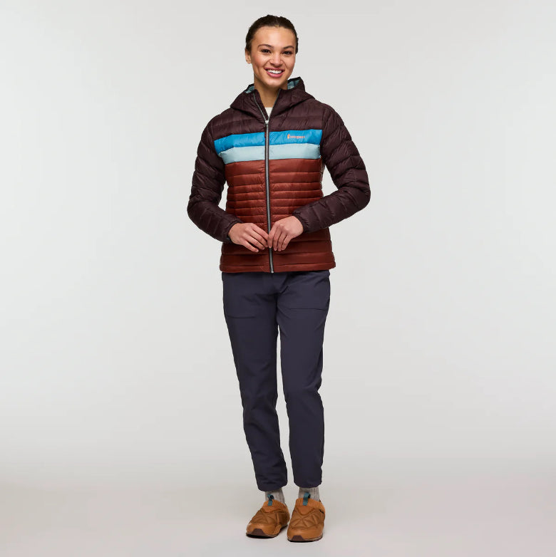 COTOPAXI PLUMAS FUEGO DOWN HOODED MUJER COFFEE
