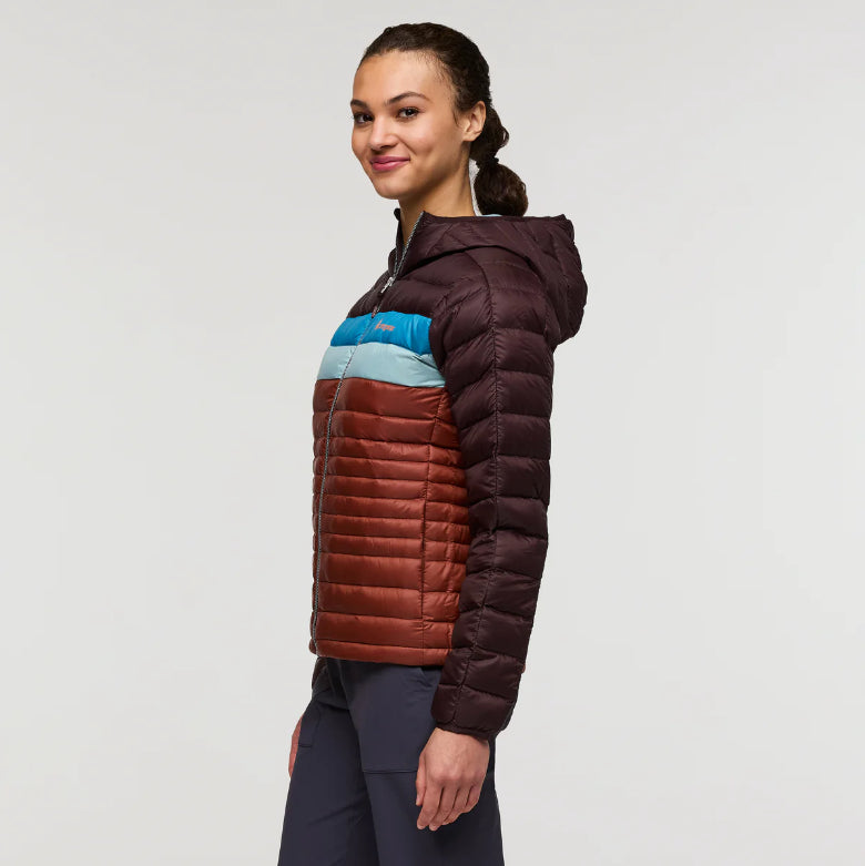 COTOPAXI PLUMAS FUEGO DOWN HOODED MUJER COFFEE