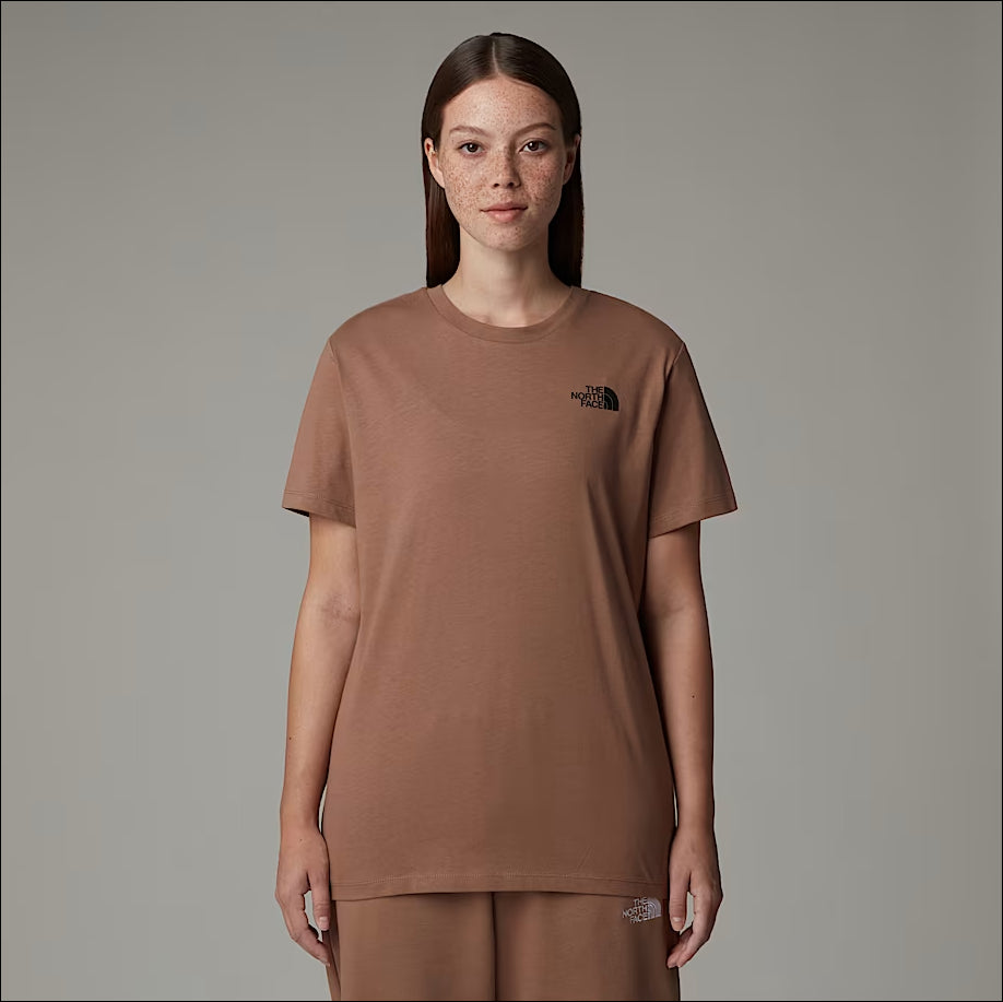 THE NORTH FACE CAMISETA BOX NSE RELAXED MUJER LATTE TNF WHITE