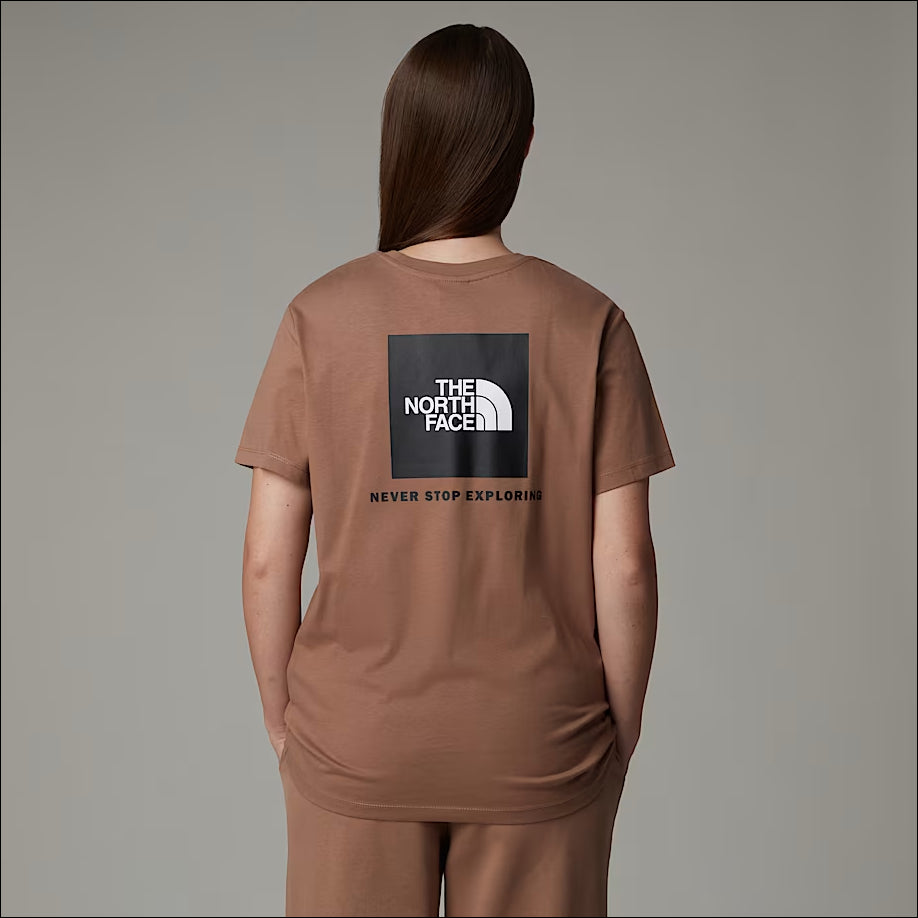 THE NORTH FACE CAMISETA BOX NSE RELAXED MUJER LATTE TNF WHITE