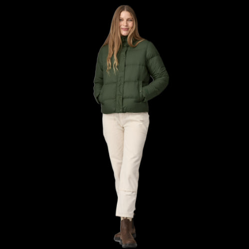 PATAGONIA CHAQUETA PLUMAS SILENT DOWN MUJER PINE GREEN