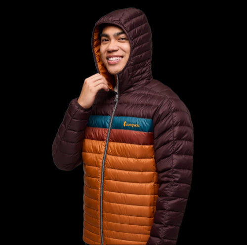 COTOPAXI PLUMAS FUEGO DOWN HOODED HOMBRE COFFEE