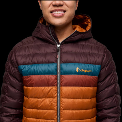 COTOPAXI PLUMAS FUEGO DOWN HOODED HOMBRE COFFEE