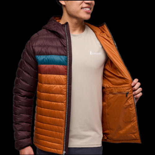COTOPAXI PLUMAS FUEGO DOWN HOODED HOMBRE COFFEE