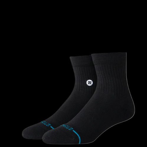 STANCE CALCETIN ICON QUARTER BLACK