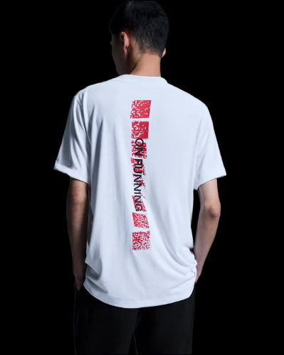 ON RUNNING CAMISETA TRAIN T GRAPHIC HOMBRE WHITE