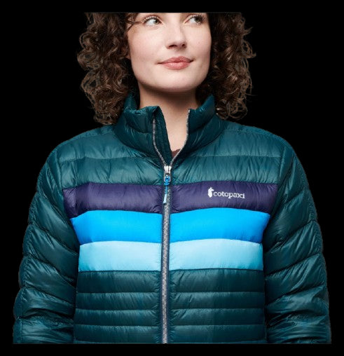 COTOPAXI CHAQUETA FUEGO DOWN MUJER DEEP OCEAN STRIPES