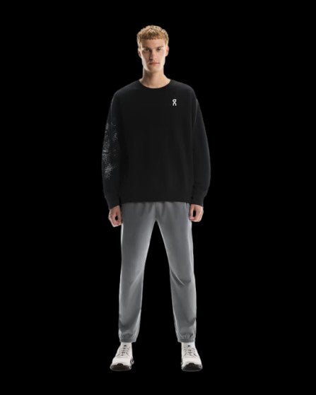 ON RUNNING SUDADERA CLUB CREW GRAPHICS HOMBRE BLACK