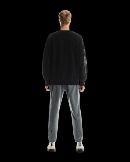 ON RUNNING SUDADERA CLUB CREW GRAPHICS HOMBRE BLACK