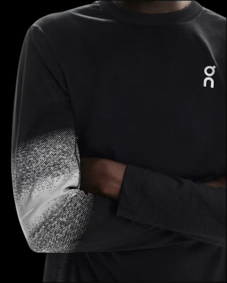 ON RUNNING CAMISETA TRAIN LONG T GRAPHIC HOMBRE BLACK
