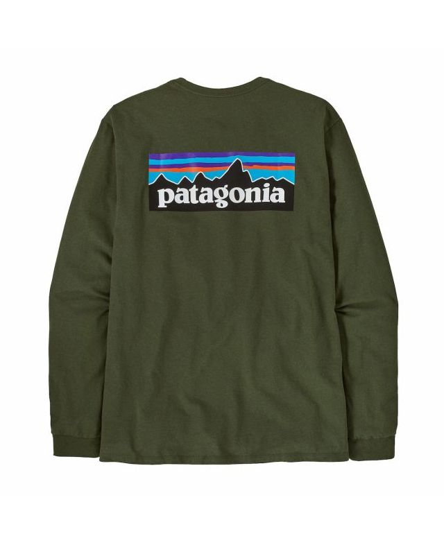 PATAGONIA CAMISETA MANGA LARGA P-6 LOGO RESPONSIBILI HOMBRE TORREY PINE GREEN