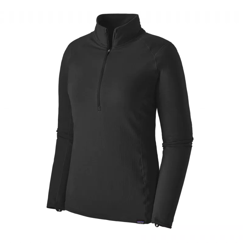 PATAGONIA THERMAL WEIGHT ZIP NECK MUJER BLACK