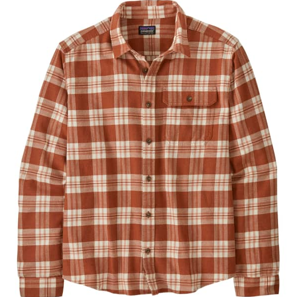 PATAGONIA CAMISETA MANGA LARGA FJORD FLANNEL HOMBRE BASE CAMP BURNISHED RED