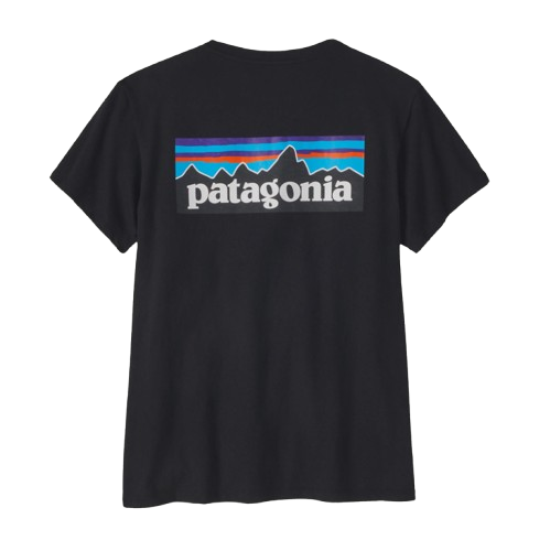 PATAGONIA CAMISETA P6 LOGO RESPONSIBILI MUJER BLACK