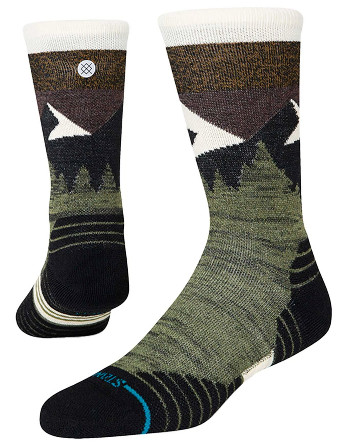 STANCE MID WOOL CREW OLIVE