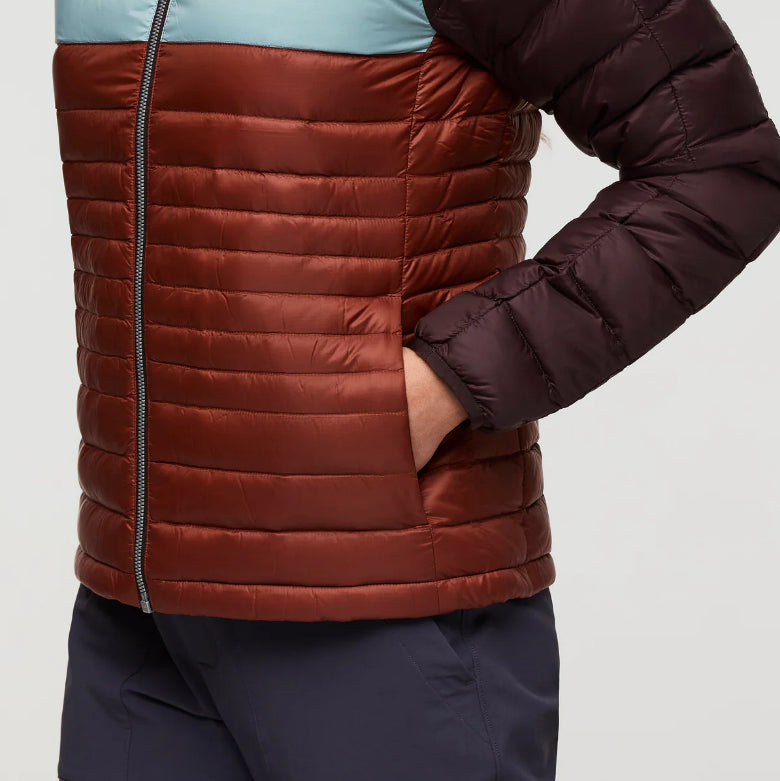 COTOPAXI PLUMAS FUEGO DOWN HOODED MUJER COFFEE