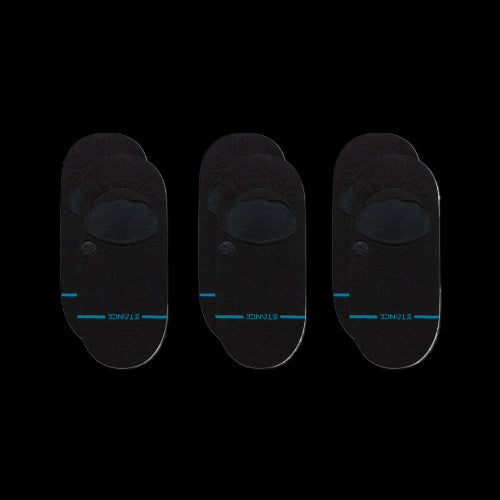 STANCE CALCETIN ICON NO SHOW X3 PACK BLACK