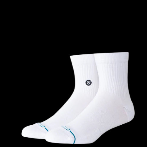 STANCE CALCETIN ICON QUARTER WHITE