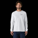PATAGONIA CAMISETA MANGA LARGA P6 LOGO RESPONSIBILI HOMBRE WHITE