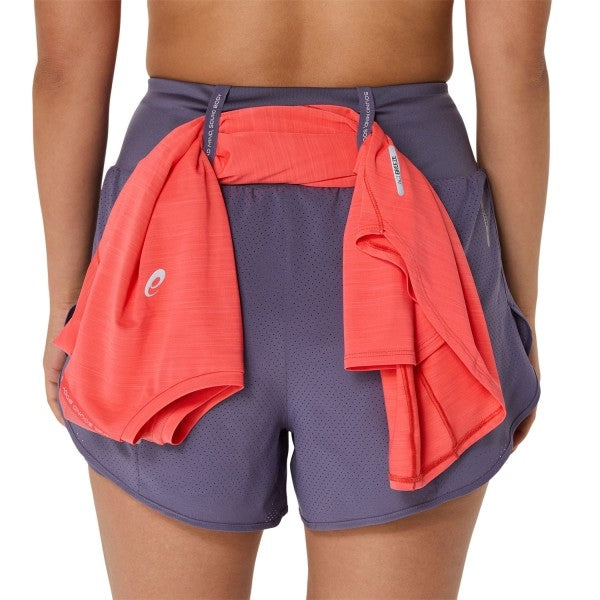 ASICS ROAD 2-N-1 3.5IN SHORT GREYISH PURPLE MUJER