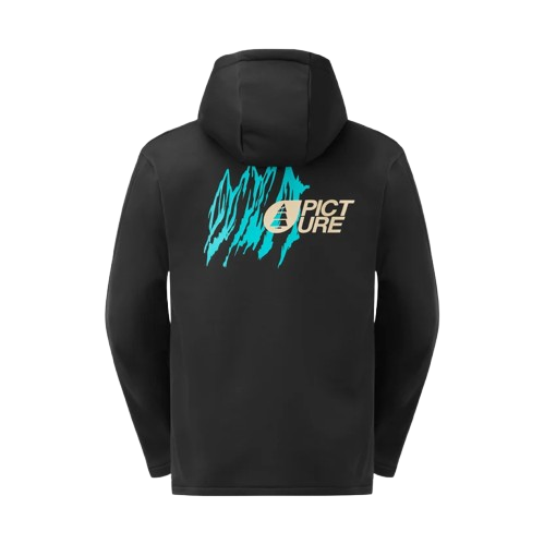 PICTURE SUDADERA PARK ZIP TECH HOMBRE BLACK