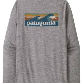 PATAGONIA CAMISETA MANGA LARGA CAP COOL DAILY GRAPHIC HOMBRE WATERS GREY