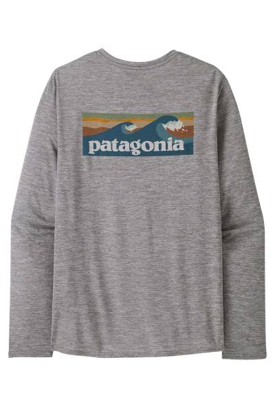 PATAGONIA CAMISETA MANGA LARGA CAP COOL DAILY GRAPHIC HOMBRE WATERS GREY